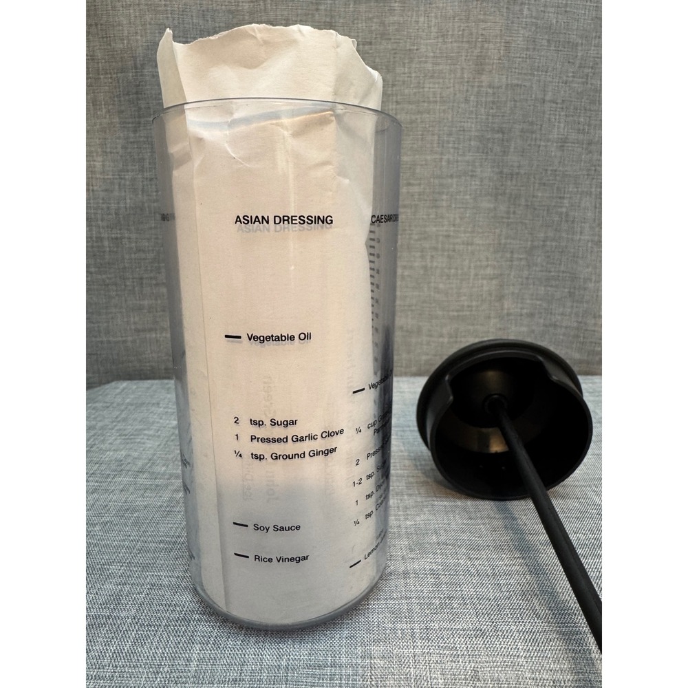 Pampered Chef Measure Mix & Pour Salad Dressing Maker Whisk Bottle 14oz 440ml - Picture 4 of 7